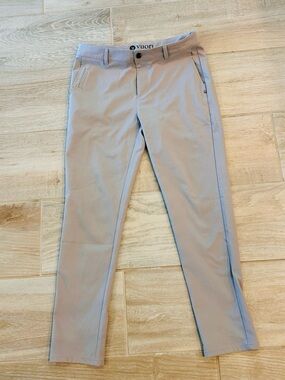 Vuori Men's Light Gray Performance Pants - Slim Tapered, hardly worn.